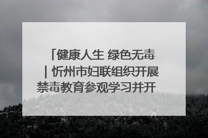 健康人生 绿色无毒｜忻州市妇联组织开展禁毒教育参观学习并开展主题党日活动