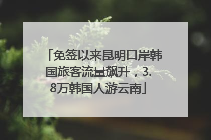 免签以来昆明口岸韩国旅客流量飙升，3.8万韩国人游云南