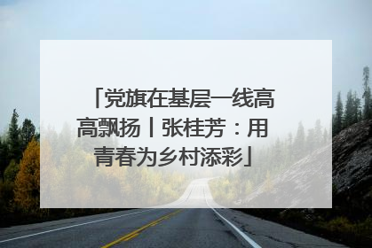 党旗在基层一线高高飘扬丨张桂芳：用青春为乡村添彩