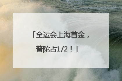 全运会上海首金，普陀占1/2！