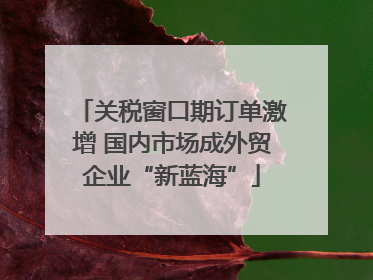 关税窗口期订单激增 国内市场成外贸企业“新蓝海”