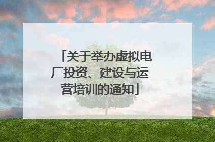 关于举办虚拟电厂投资、建设与运营培训的通知