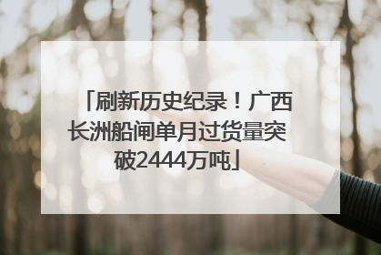 刷新历史纪录！广西长洲船闸单月过货量突破2444万吨