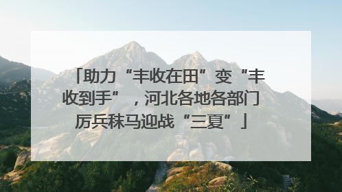 助力“丰收在田”变“丰收到手”，河北各地各部门厉兵秣马迎战“三夏”