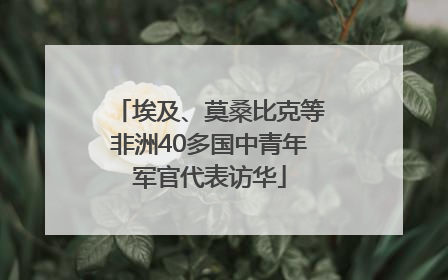 埃及、莫桑比克等非洲40多国中青年军官代表访华