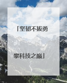 坚韧不拔勇攀科技之巅