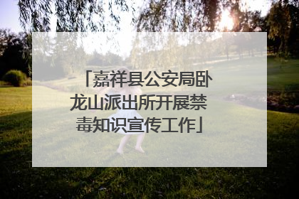嘉祥县公安局卧龙山派出所开展禁毒知识宣传工作
