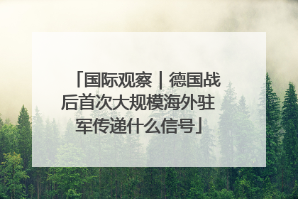 国际观察｜德国战后首次大规模海外驻军传递什么信号