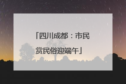 四川成都：市民赏民俗迎端午