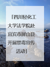 四川轻化工大学法学院赴宜宾市屏山县开展禁毒宣传活动