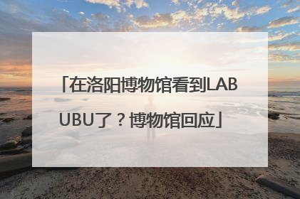 在洛阳博物馆看到LABUBU了？博物馆回应