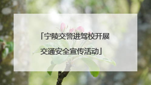 宁陵交警进驾校开展交通安全宣传活动