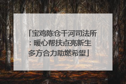 宝鸡陈仓千河司法所：暖心帮扶点亮新生 多方合力助燃希望