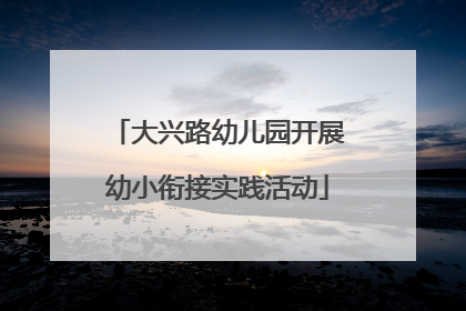大兴路幼儿园开展幼小衔接实践活动