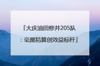 大庆油田修井205队：毫厘精算创效益标杆
