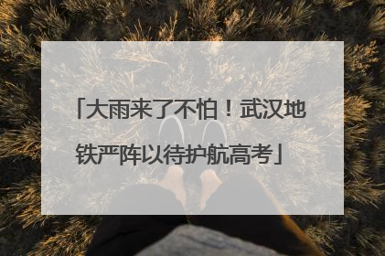 大雨来了不怕！武汉地铁严阵以待护航高考