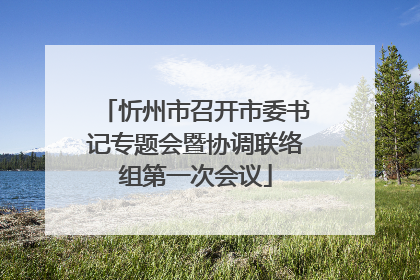 忻州市召开市委书记专题会暨协调联络组第一次会议