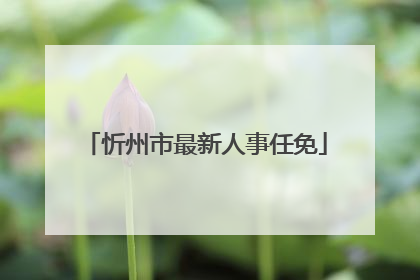 忻州市最新人事任免