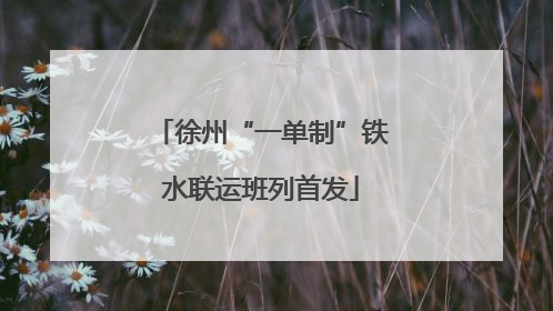 徐州“一单制”铁水联运班列首发
