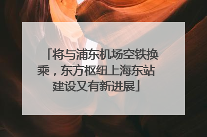 将与浦东机场空铁换乘，东方枢纽上海东站建设又有新进展