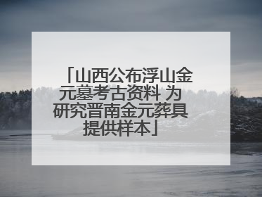山西公布浮山金元墓考古资料 为研究晋南金元葬具提供样本
