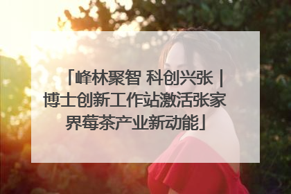 峰林聚智 科创兴张｜博士创新工作站激活张家界莓茶产业新动能