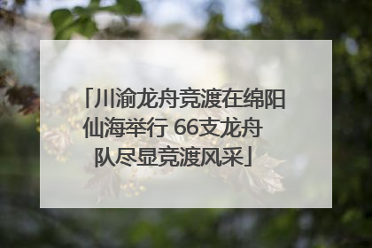 川渝龙舟竞渡在绵阳仙海举行 66支龙舟队尽显竞渡风采