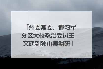 州委常委、都匀军分区大校政治委员王文建到独山县调研