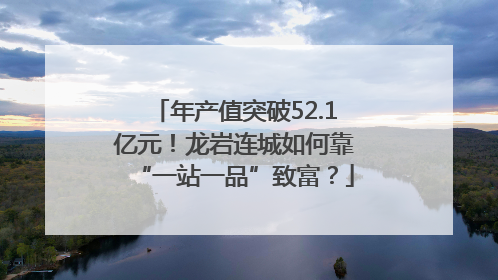 年产值突破52.1亿元！龙岩连城如何靠“一站一品”致富？