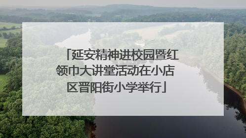 延安精神进校园暨红领巾大讲堂活动在小店区晋阳街小学举行