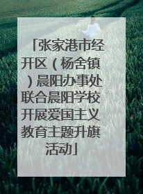 张家港市经开区（杨舍镇）晨阳办事处联合晨阳学校开展爱国主义教育主题升旗活动