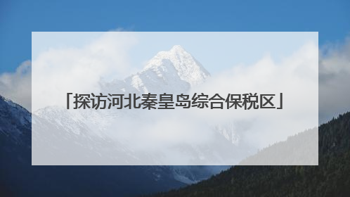 探访河北秦皇岛综合保税区