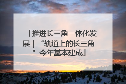 推进长三角一体化发展｜“轨道上的长三角”今年基本建成