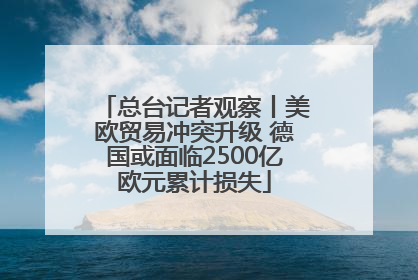 总台记者观察丨美欧贸易冲突升级 德国或面临2500亿欧元累计损失