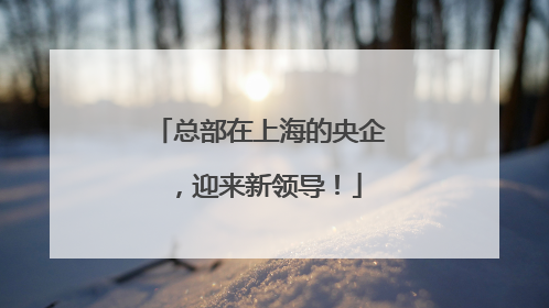 总部在上海的央企，迎来新领导！