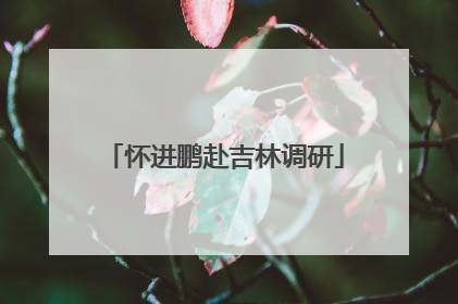 怀进鹏赴吉林调研