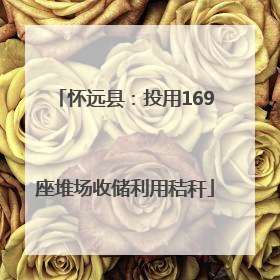 怀远县：投用169座堆场收储利用秸秆