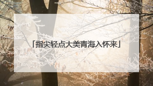 指尖轻点大美青海入怀来