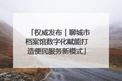 权威发布｜聊城市档案馆数字化赋能打造便民服务新模式