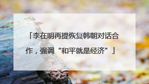 李在明再提恢复韩朝对话合作，强调“和平就是经济”
