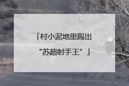 村小泥地里踢出“苏超射手王”