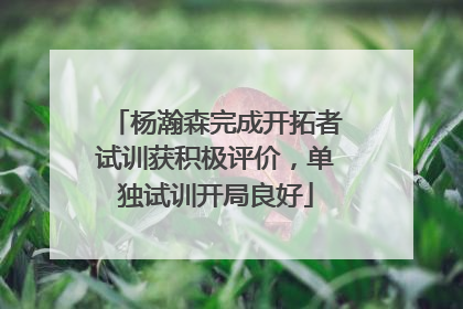 杨瀚森完成开拓者试训获积极评价，单独试训开局良好