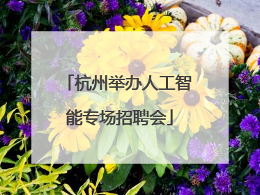 杭州举办人工智能专场招聘会