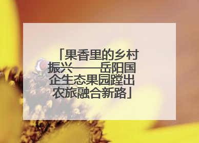 果香里的乡村振兴——岳阳国企生态果园蹚出农旅融合新路