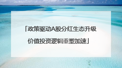 政策驱动A股分红生态升级 价值投资逻辑重塑加速