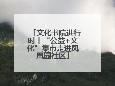 文化书院进行时丨“公益+文化”集市走进凤凰园社区