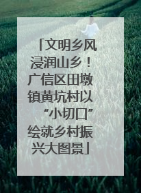 文明乡风浸润山乡！广信区田墩镇黄坑村以“小切口”绘就乡村振兴大图景