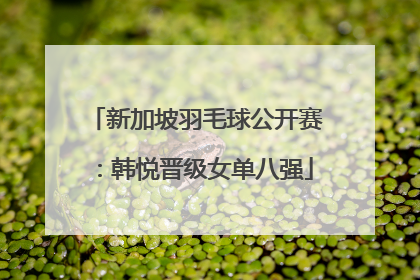 新加坡羽毛球公开赛：韩悦晋级女单八强