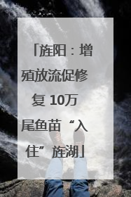旌阳：增殖放流促修复 10万尾鱼苗“入住”旌湖