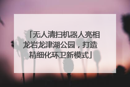 无人清扫机器人亮相龙岩龙津湖公园，打造精细化环卫新模式